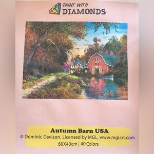 Paint with Diamonds Kit Autumn Barn USA 60cm x 40cm